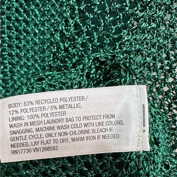 Green Openwork Midi Tank Dress - Picture 4 of 8